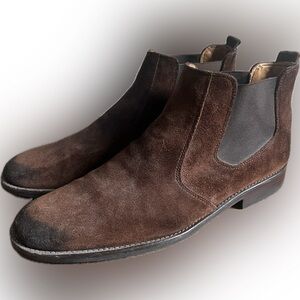 Johnston & Murphy brown suede Chelsea boots size 11.5